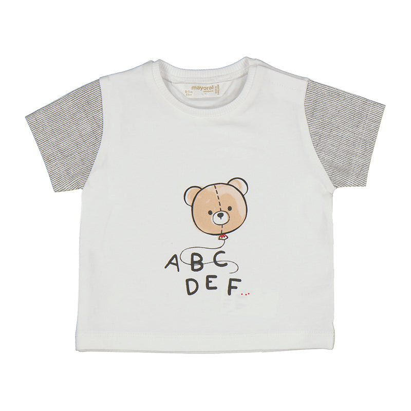 Mayoral Baby Short Sleeve Bear T-Shirt - White