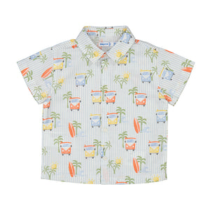 Mayoral Baby Boys Button Up Surfboard Shirt