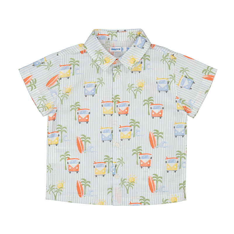 Mayoral Baby Boys Button Up Surfboard Shirt
