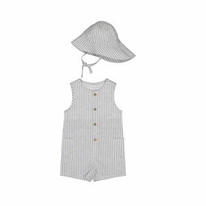 Mayoral Baby Overalls w/Hat - Natural