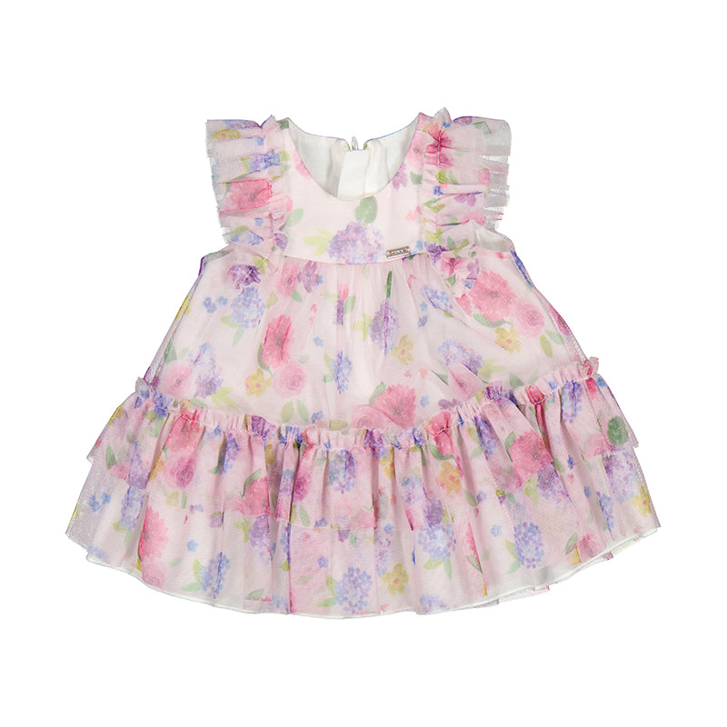 Mayoral Baby Girl Printed Tulle Dress - Lullaby Rose