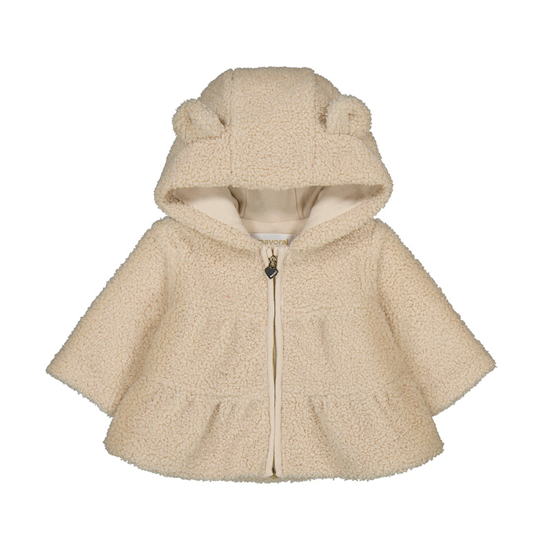 Mayoral Baby Girls Sherpa Zip-Up - Cereal
