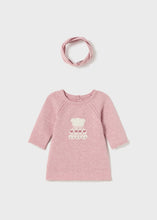 Load image into Gallery viewer, Mayoral Baby Girls Knit Dress with Headband - Quartz
