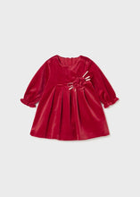 Load image into Gallery viewer, Mayoral Baby Girls Velvet Dress - Cherry
