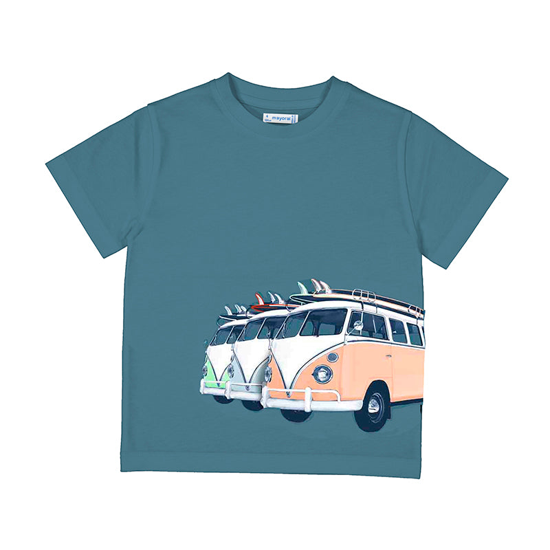 Mayoral Boys Short Sleeved Vans w/Surfboards T-Shirt - Blue