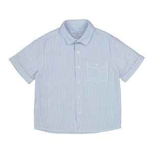 Mayoral Boys Short Sleeve Buttondown Shirt - Powder Blue