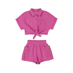 Mayoral Girls Short Set - Orchid