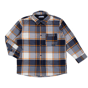 Mayoral Boys Checked Lined Overshirt - Carrot