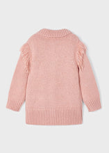 Load image into Gallery viewer, Mayoral Girls Knit Fringe Cardigan - Nude

