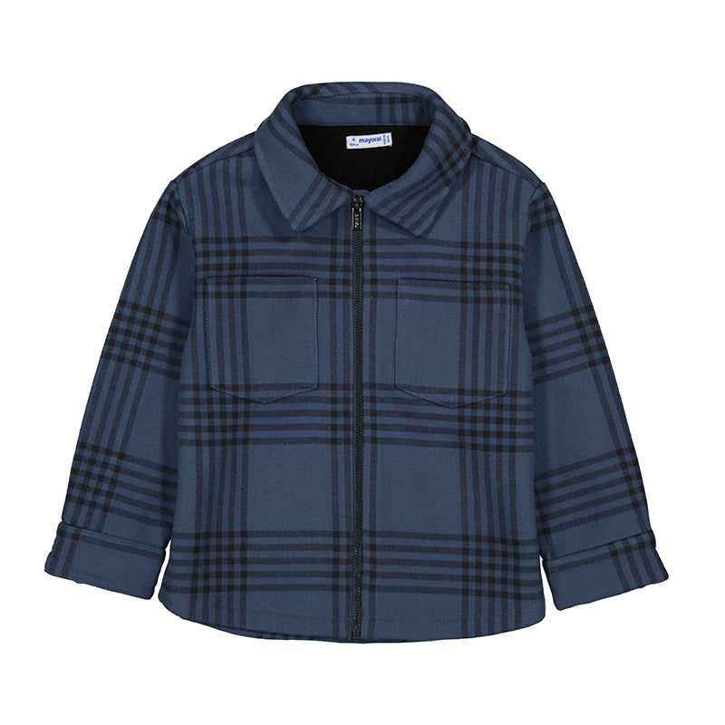 Mayoral Boys Checked Jacket - Steel