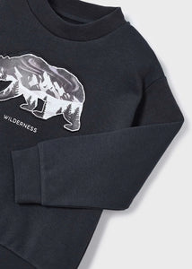 Mayoral Boys Graphic Pullover - Charcoal
