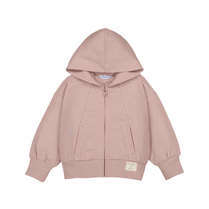 Mayoral Girls Zip-Up Hoodie - Nude