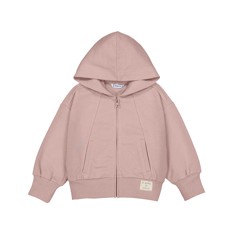 Mayoral Girls Zip-Up Hoodie - Nude