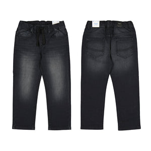 Mayoral Boys Soft Denim Jogger Pants - Black
