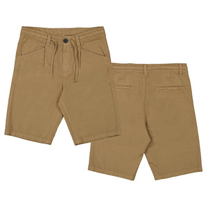 Mayoral Youth Boys Cotton Shorts - Camel