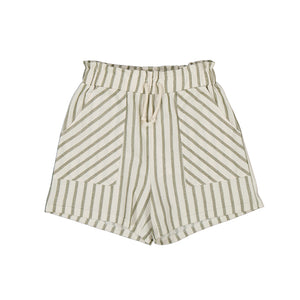 Mayoral Youth Girls Striped Shorts - Bayleaf