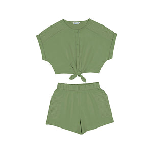 Mayoral Youth Girls Shorts Set - Bayleaf