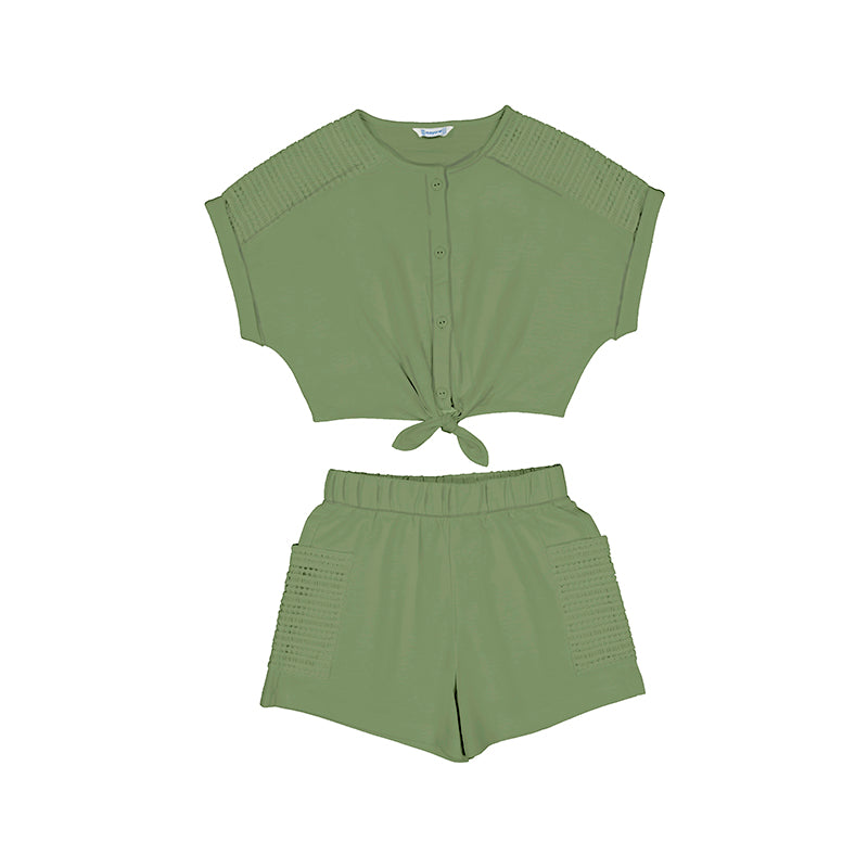 Mayoral Youth Girls Shorts Set - Bayleaf