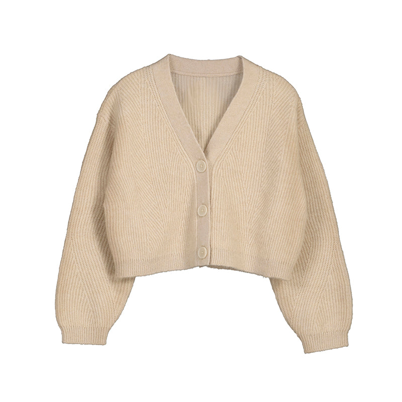 Mayoral Youth Girls Knit Cardigan - Sesame