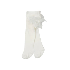 Mayoral Baby Girls Ruffle Tights - Natural