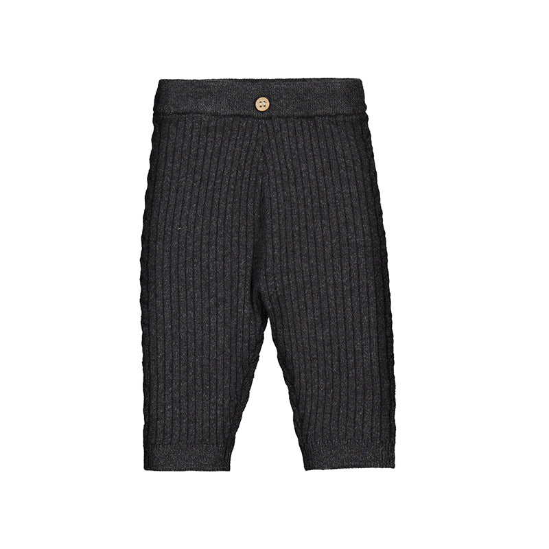 Mayoral Baby Girls Knit Leggings - Charcoal