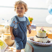 Load image into Gallery viewer, Souris Mini Baby Boys Denim Overalls - Baby Blue
