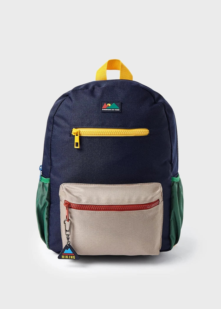 Mayoral Colour Block Backpack - Navy Blue