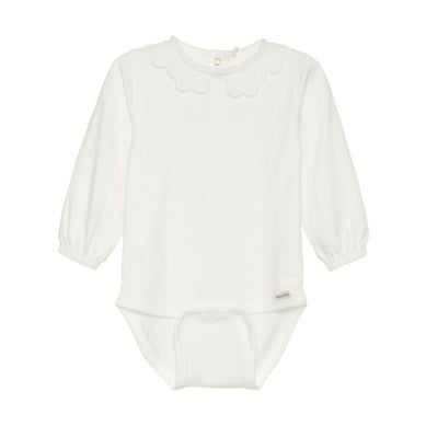 Minymo Baby Girls Long Sleeve Bodysuit - Snow White