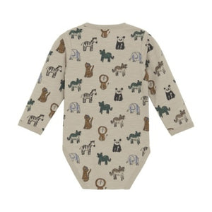Minymo Baby Boys Long Sleeve Onesie - Tan
