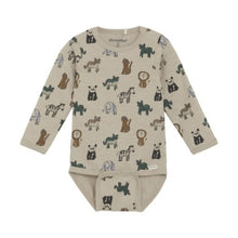 Load image into Gallery viewer, Minymo Baby Boys Long Sleeve Onesie - Tan
