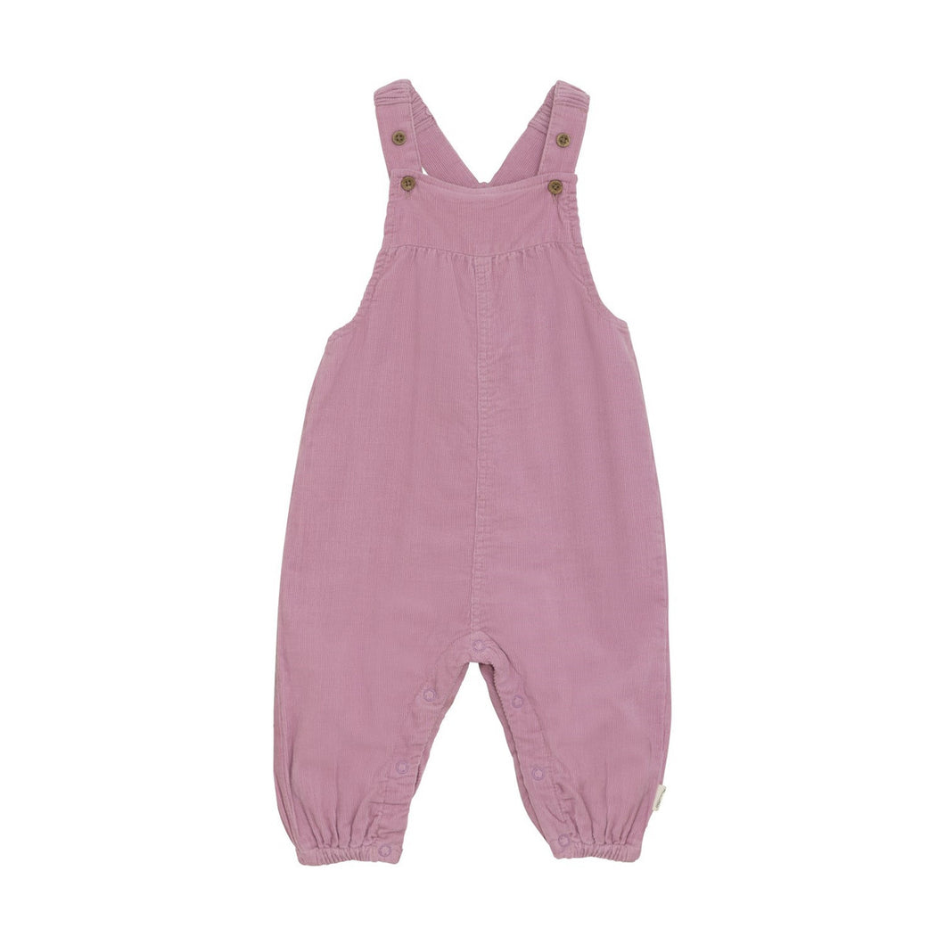 Minymo Baby Girls Lined Corduroy Overalls - Mauve Orchid