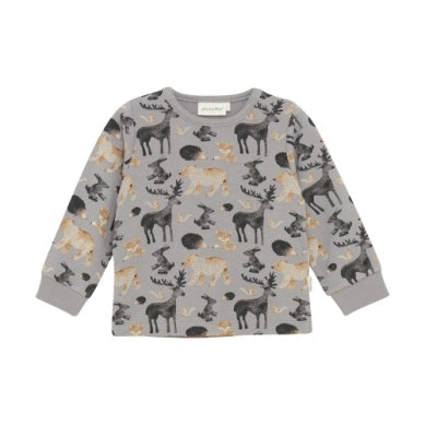 Minymo Baby Boys Long Sleeve Sweatshirt - Animal Print