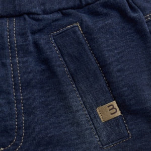 Minymo Baby Boys Denim Sweat Pants - Parisian Night