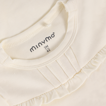 Load image into Gallery viewer, Minymo Baby Girls Frill Short Sleeve Bodysuit - Vanilla Ice
