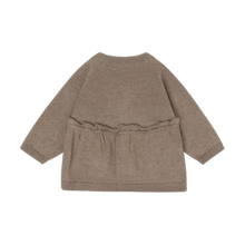 Load image into Gallery viewer, Minymo Baby Girls Knit Cardigan - Dark Brown Melange
