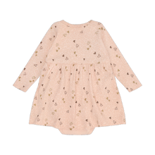 Load image into Gallery viewer, Minymo Baby Girls Long Sleeve Ribbed Dress - Cameo Rose
