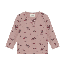Load image into Gallery viewer, Minymo Baby Girls Long Sleeve Ribbed T-Shirt - Fawn
