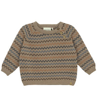 Load image into Gallery viewer, Minymo Baby Boys Striped Sweater - Fungi

