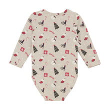 Load image into Gallery viewer, Minymo Baby Long Sleeve Holiday Bodysuit - Beige Melange
