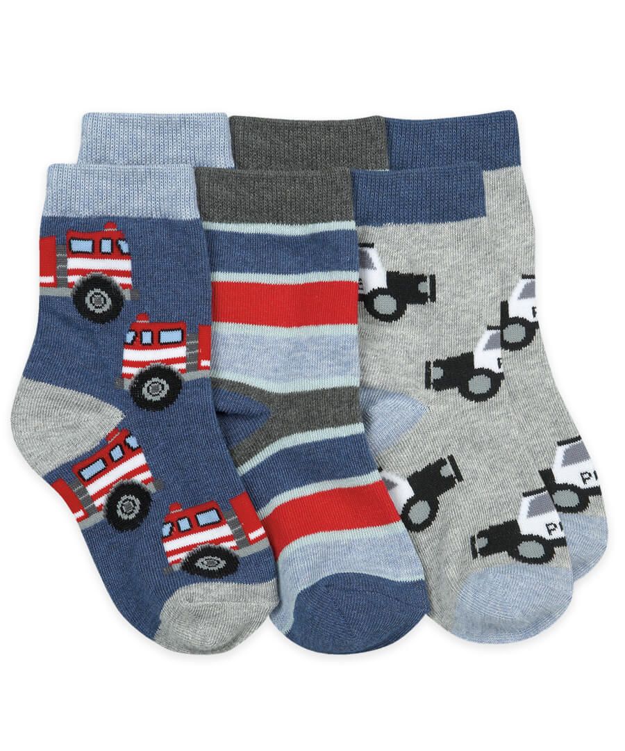 Jefferies Boys Rescue Vehicle Crew Socks - 3 Pack