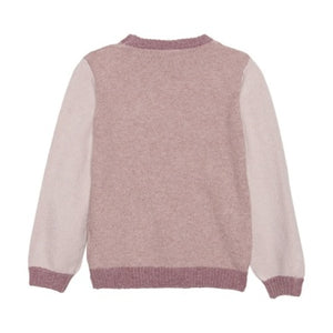 Minymo Girls Long Sleeve Knit Pullover - Ash Rose