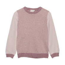 Load image into Gallery viewer, Minymo Girls Long Sleeve Knit Pullover - Ash Rose
