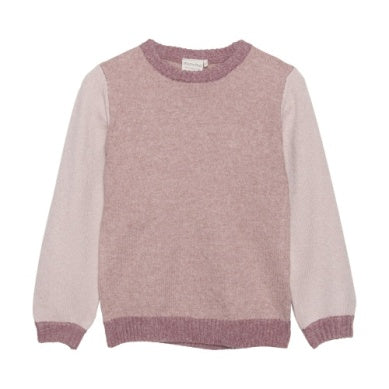 Minymo Girls Long Sleeve Knit Pullover - Ash Rose