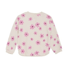 Load image into Gallery viewer, Minymo Girls Long Sleeve Waffle Sweatshirt - White Swan
