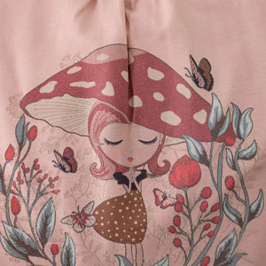 Minymo Girls Long Sleeve Mushroom T-Shirt - Misty Rose
