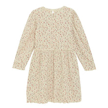 Load image into Gallery viewer, Minymo Girls Long Sleeve Ribbed Floral Dress - Sandshell
