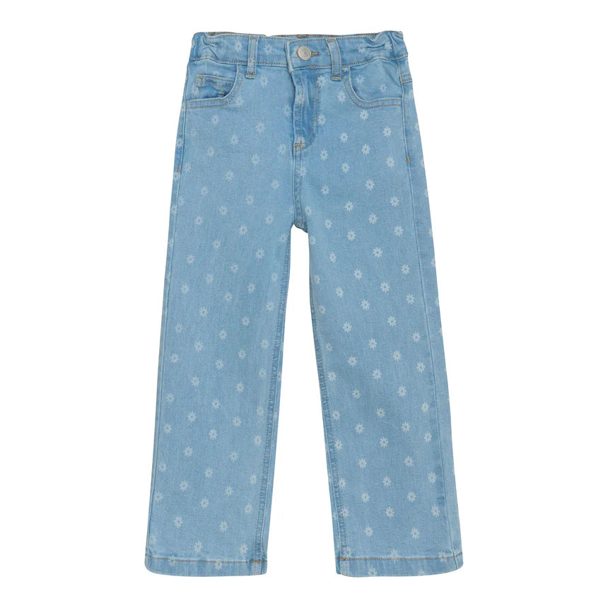 Minymo Girls Floral Denim