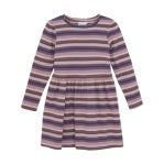 Minymo Girls Long Sleeve Ribbed Dress - Rose Brown