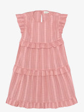 Load image into Gallery viewer, Minymo Girls Short Sleeve Ruffle Dress - Rosette

