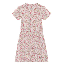 Load image into Gallery viewer, Minymo Girls Short Sleeve Floral/Butterfly Dress - Raindrops on Roses
